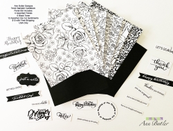 Black & White Floral Sampler Pack with Free Shipping USA