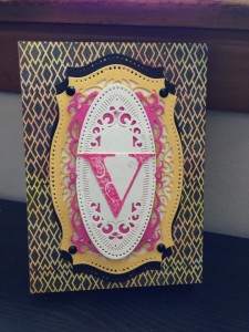 Faux Quilted Stamped Card Holder
