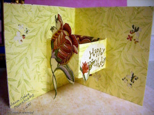 14 Cards - Roberta -Inside Flower and happy birthday