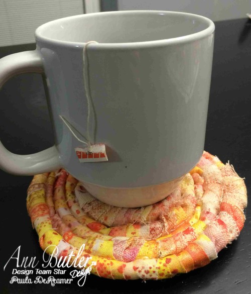 Fabric Coil Coaster created by Design Star Paula for Ann Butler Designs