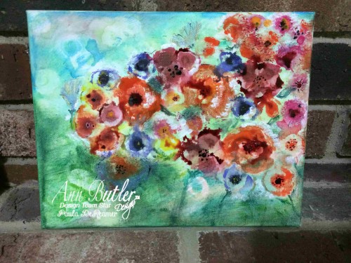 Flower Canvas using Reinkers and Alcohol