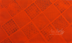 Ann Butler Quilted Pumpkins stamped orange fabric CWindham 2