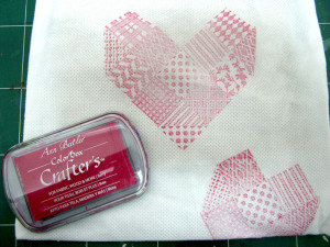 Valentine heart treat bag Ann Butler