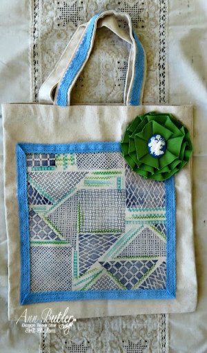 Faux quilted fabric bag