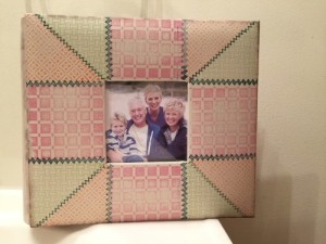 Up-Cycled Album Cover with Faux Quilting