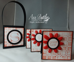 Gift set Ann Butler Designs Background Basics Monogrammed Gift Card Set