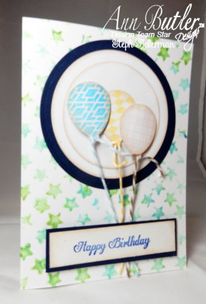 Happy Birthday Stenciled Balloon Card