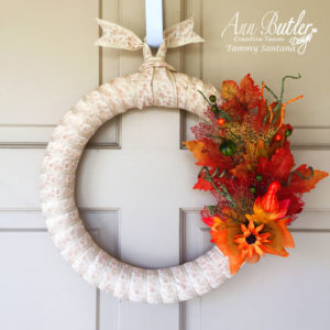 Rubber Stamped Fall Wreath