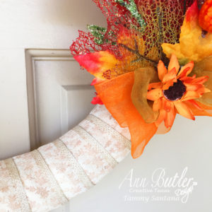 Rubber Stamped Fall Wreath
