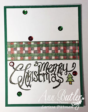 Plaid Stamped Christmas Card