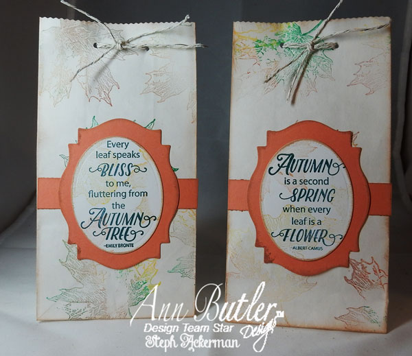Sweet Autumn Stamped Gift Bags