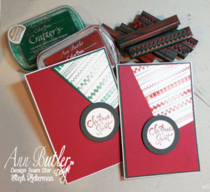 Faux Stitched Stamped Christmas Cards