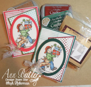 christmas cards featuring backgrounds wth ann butler designs