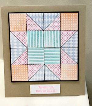 Faux Quilted Stamped Card