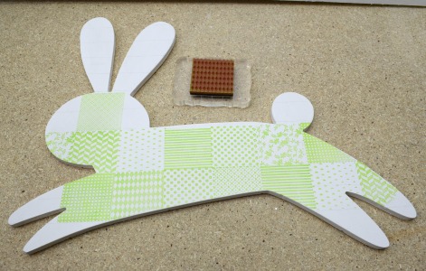Stamped Spring Wood Bunny