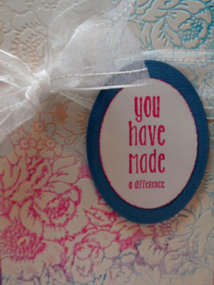 Embossed Rose Card and Coordinating Tag