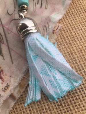 Fabric FOB with Crafter's Ink