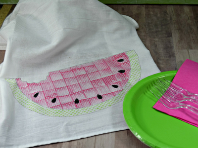 Mouthwatering Watermelon Stamped Dish Towel