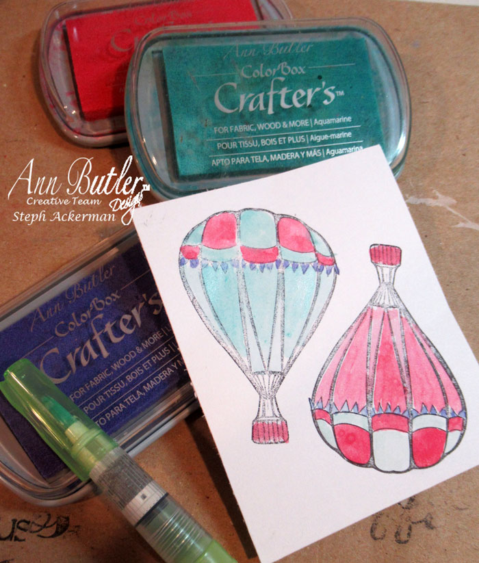 Water Colored Card with Crafter's Inks
