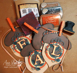 Inked and Stamped Fall Acorn Banner 