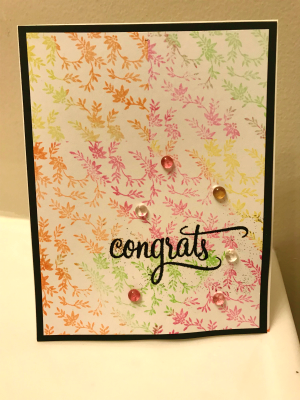 Colorful Fall Leaves Stamped Card