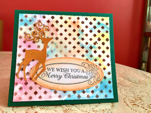 Quick and easy pigment ink background card