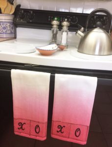 Valentine's Day Hugs and Kisses Kitchen Towels