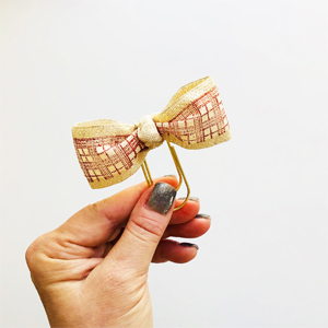 Stamped Planner Bow Clip