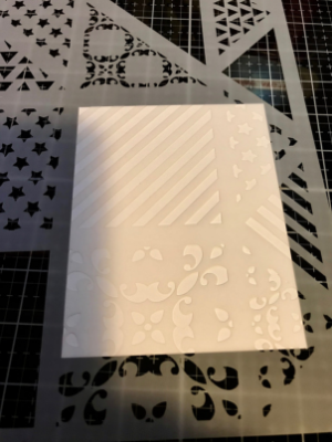 Quick and Easy Stenciled Background Card