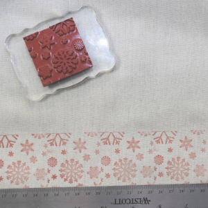 Stamped Christmas Tea Towel