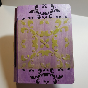 Textured Stenciled Journal Cover