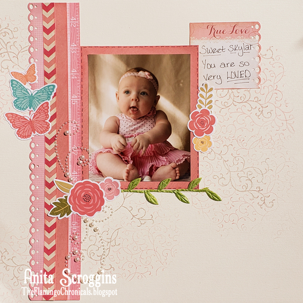 Delicate Stamped Background - Ann Butler Designs