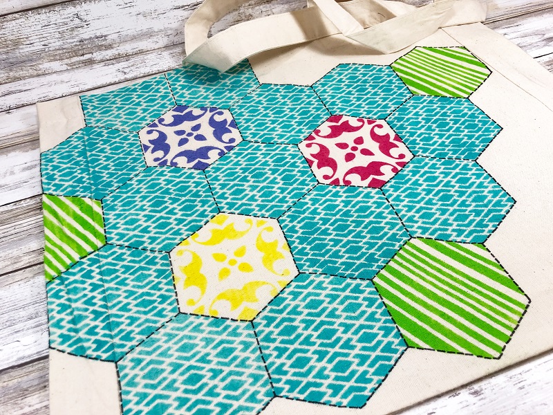 Ann Butler Designs Stencils make this Faux Quilted Market Tote quick and easy