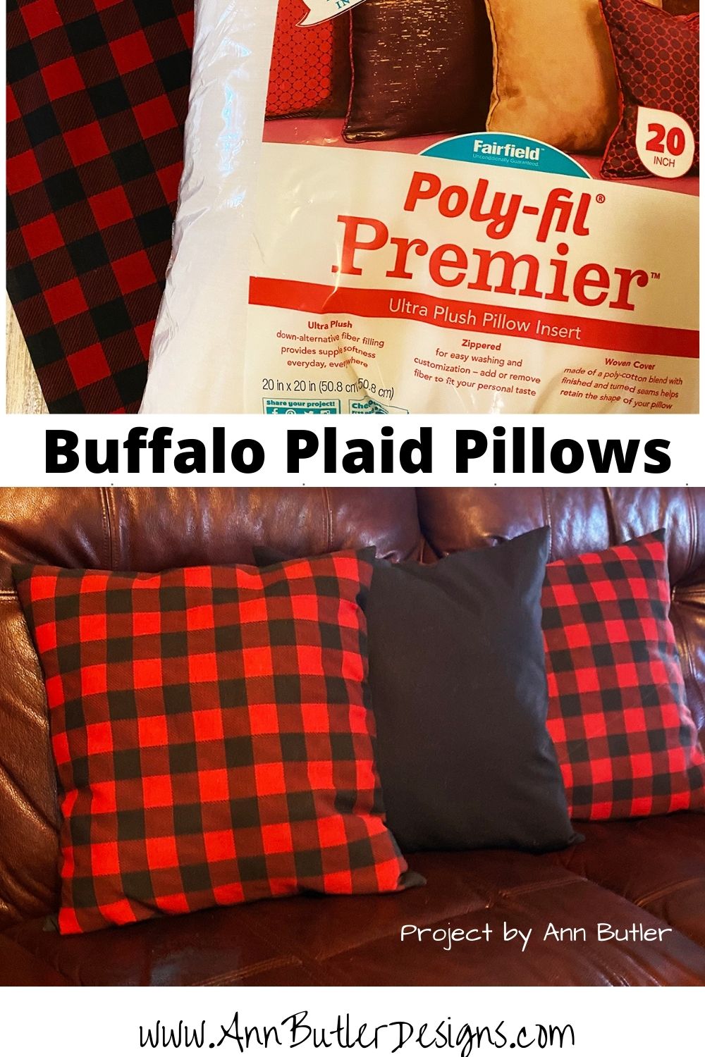 Easy Buffalo Plaid Pillow Pin
