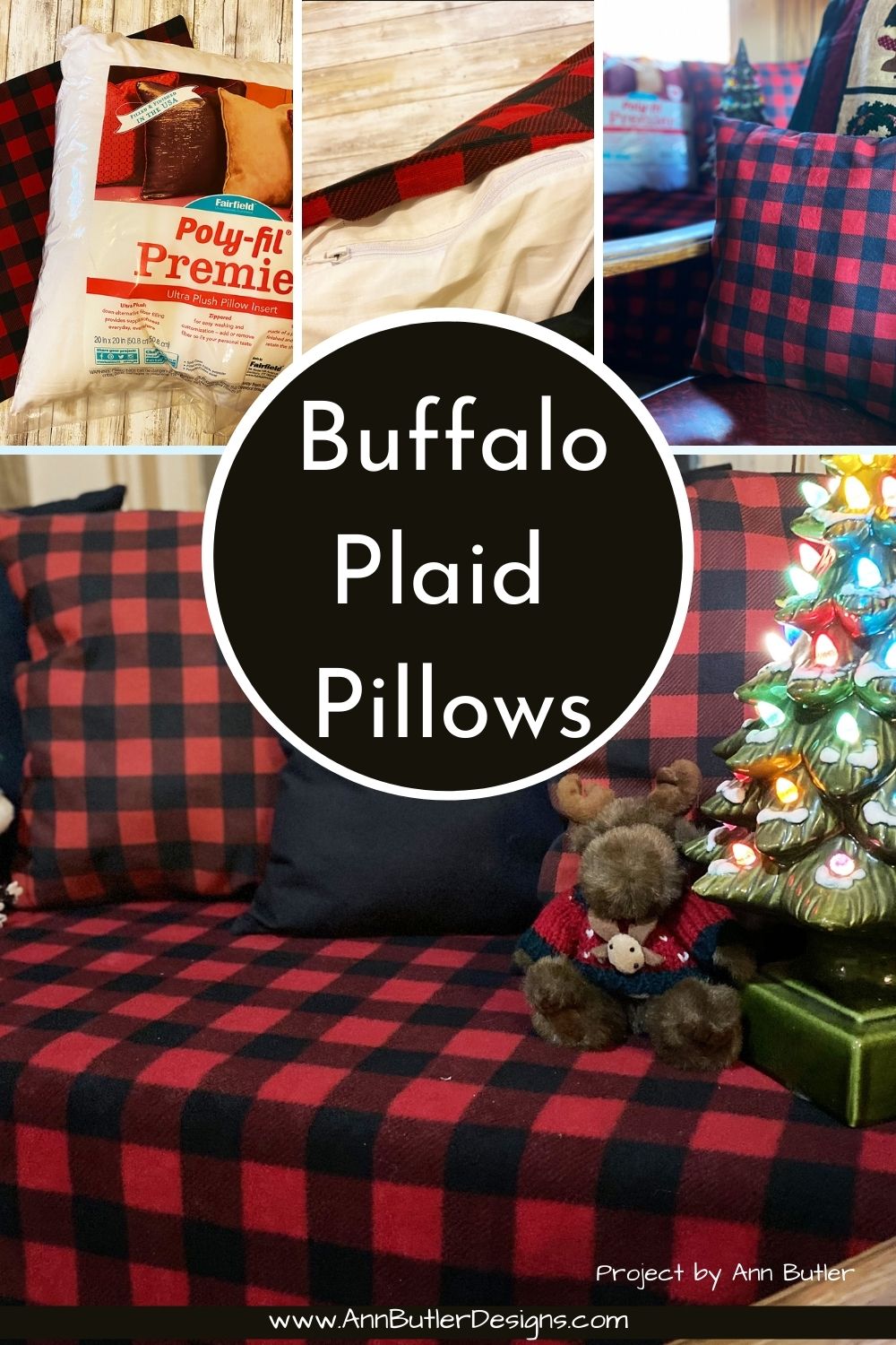 Easy Buffalo Plaid Pillow to Share